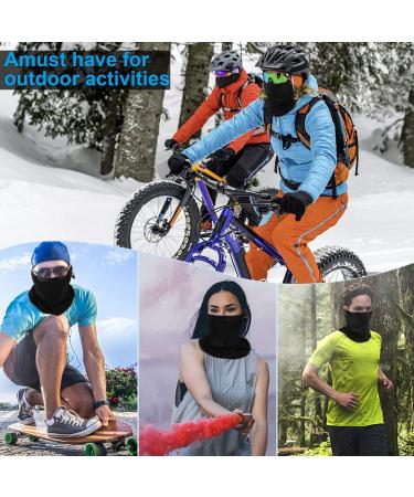 sheenwang Adjustable Neck Gaiter Mask for Men, Women, Boys - Balaclava Bandana Cover (2 Pack) Black - Buy Online on GoSupps.com