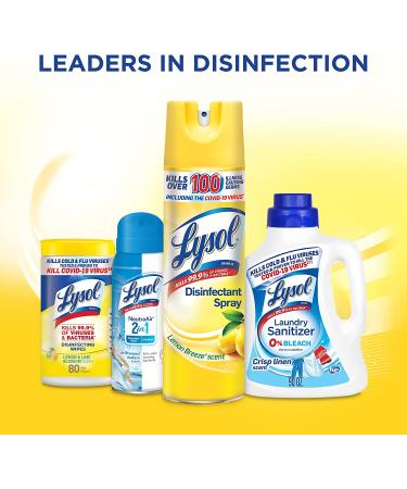 Lysol Disinfectant Spray - Lemon Breeze 19 Fl Oz | Sanitizing & Antibacterial for Disinfecting & Deodorizing - Buy Online on GoSupps.com