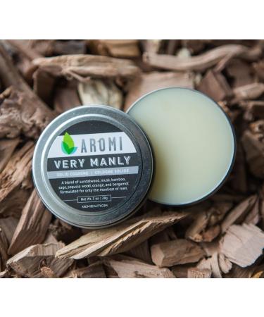 Aromi Solid Cologne | Sandalwood Musk Woods and Bergamot Fragrance Travel Alcohol-Free Wax-Based Scent Vegan Cruelty-free Men's Stocking Stuffer Gift (Very Manly) - Buy Online on GoSupps.com
