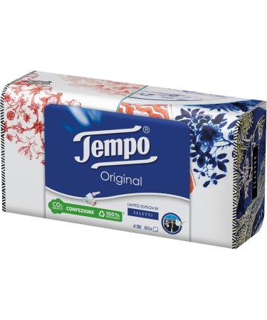 Tempo Tissues Box - 4-Ply - 12 Packs (80 Tissues Each) - Unique Graphics - 960 Tissues - International Shipping Available - Buy Online on GoSupps.com