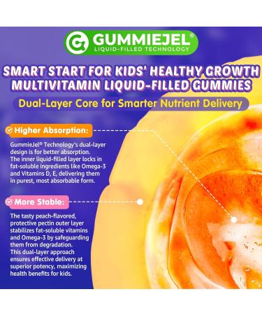 Kids Multivitamin Gummies with Omega 3 (DHA & EPA) Liposomal Methylated Multivitamin for Kids 4+ w/Methylated B12 & Folate Lutein Zeaxanthin D3 K2 Probiotics for Brain Eye Focus Growth 60Cts 60 Count (Pack of 1) - Buy Online on GoSupps.com