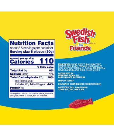 Swedish Fish & Friends Soft Chewy Candy 3.59oz (12 Pack) - Mixed Fruit Assortment - Buy Online on GoSupps.com