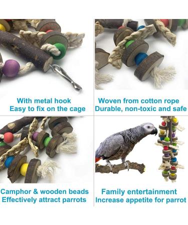 Chikanb 7-Pack Parrot Toys African Grey Parrots Swing Chewing Hanging Toy Colorful Bell Hammock Ladder Perch Platform Chewing Toys for Parakeets Cockatiels Macaws Love Birds Finches Little Birds - Buy Online on GoSupps.com