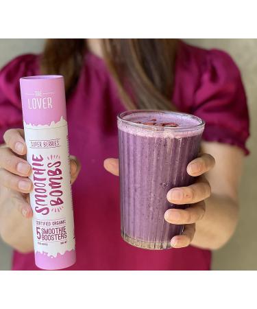 Smoothie Bombs Blender Boosters - Super Berries Mix  Acai  Goji berry  Cranberry  Cherry  Organic Superfoods ingredients  Gluten-Free  Vegan  5 Bombs Per Tube - Buy Online on GoSupps.com