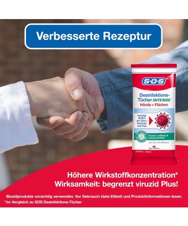 SOS Disinfection Towels - Biodegradable Eliminate 99.99% Bacteria & Viruses | 25 x 10 Pack - Buy Online on GoSupps.com