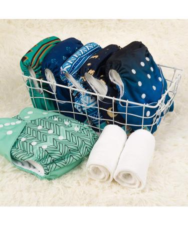 Alva Baby Reusable Washable Diapers - 6 Diapers & 12 Liners | Eco-Friendly Girl Color 6DM44 - Shop Internationally! - Buy Online on GoSupps.com
