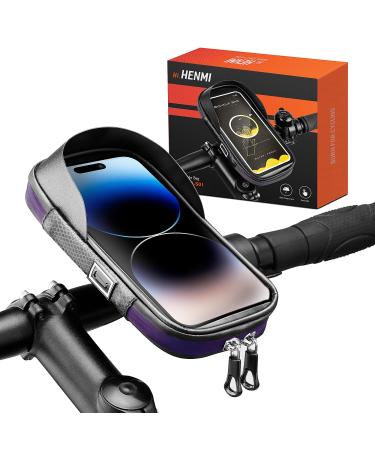 Henmi cell phone holder bike waterproof IPX5 frame pocket bike with TPU touchscreen cell phone bag bike for smartphone up to 7 inches for MTB racing bike ebike bike accessories 19*10*3.5cm - Buy Online on GoSupps.com