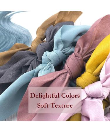 6 Pieces Bow Ponytail Holder Hair Ties Ropes Rabbit Ear Elastic Hair Hair Elastics Scrunchies Chiffon Ponytail for Holding Ponytail and Hair Styling - Buy Online on GoSupps.com