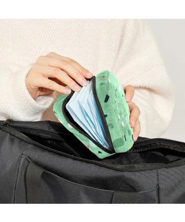 Women's Bonds Storage Pockets Stillpad Holder - Green Paper Sewing Pattern Portable Period Kit Bag | Feminine Product Bag for Women & Girls - Buy Online on GoSupps.com