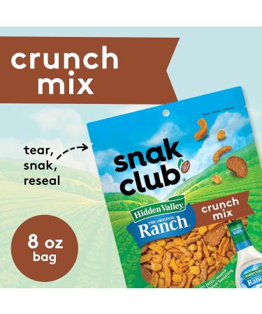 Buy Snak Club Crunch Mix with Hidden Valley Ranch - 8oz Family Size | Toasted Corn Nuggets Chili Cheese Corn Jacks Sesame Sticks & Rye Chips - International Shipping Available - Buy Online on GoSupps.com