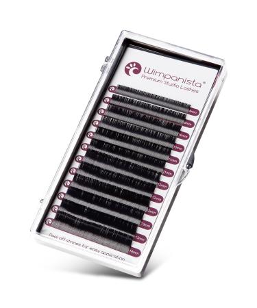 Flat Silk Eyelashes C Curl 0.15mm - Individual Eyelash Extensions Mix 8-14mm - 12 Strips for Gorgeous Volume - Buy Online on GoSupps.com