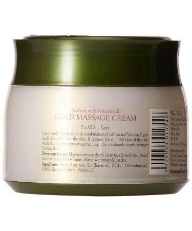 Saffron and Gold Vitamin E Massage Cream - 200G | Nourish Skin & Relax | International Shipping - Buy Online on GoSupps.com