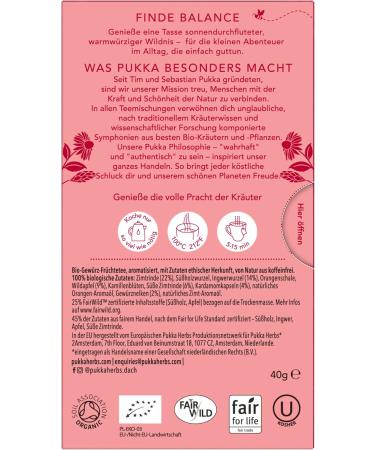 Pukka - Wild Apple & Cinnamon with Ginger Tea - 40g - Buy Online on GoSupps.com