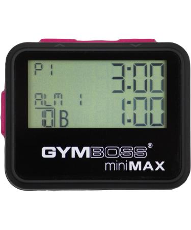 Gymboss Minimax Interval Timer & Stopwatch - Black-Pink | Perfect for Workouts International Shipping Available - Buy Online on GoSupps.com