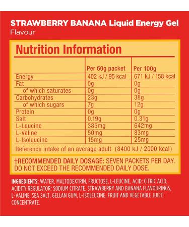 GU Energy Liquid Gels - 4 x 60g Gel Taster Pack - Sports Energy Gels for Running Cycling Triathlon (Strawberry Banana) - Buy Online on GoSupps.com
