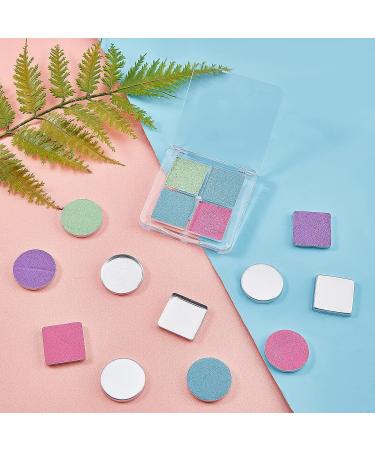 OLYCRAFT 80pcs Metal Make Up Pans: Round & Square Aluminum Tins for Eyeshadow, Blush, Lipstick - Travel Size Storage Jars - 26mm Round + 24mm Square - Buy Online on GoSupps.com