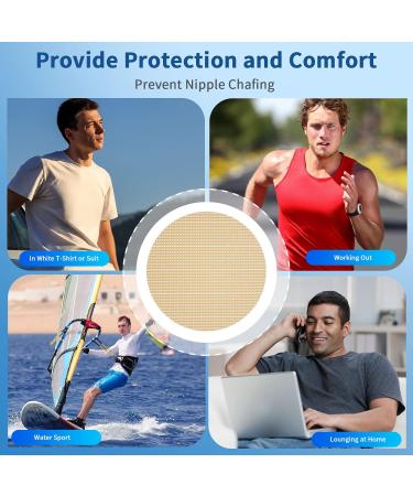 Nipple Covers for Men - 50 Pairs 1.38" Anti-Chafing Clear Tape for Running - Nipple Protection Bandaids - Buy Online on GoSupps.com
