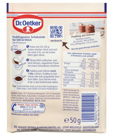 Buy Dr. Oetker Gala Chocolate Pudding Powder - 10 Pack for Decadent Desserts | International Shipping Available - Buy Online on GoSupps.com