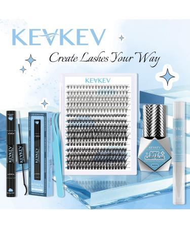KevKev Eyelash Extension Glue | Fast Drying 3-5S | Long Lasting Waterproof Cluster Lash Glue | 8ml Black | Ideal for Self Application - Buy Online on GoSupps.com