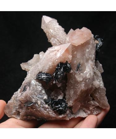 Natural Crystal Rough Natural Red Quartz Ruby Crystal with Flower Specularite Specimen/Inner Mongolia