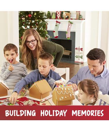 Winter Castle Gingerbread House Kit with Candy, Icing, and Fondant - DIY Gingerbread House Decorating Kit with Holiday Stickers Included - Buy Online on GoSupps.com