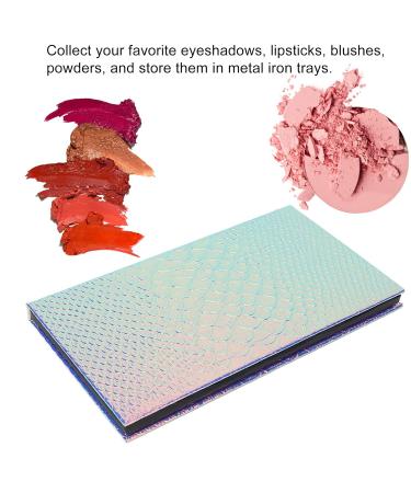 Magnetic Mermaid Empty Makeup Palette with Mirror | DIY Eyeshadow & Blush Set | Self-Adhesive Metal Stickers - Buy Online on GoSupps.com