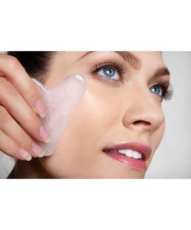 Jade Face Roller & Gua Sha Set | Rose Quartz Facial Massager for Anti-Aging Reducing Wrinkles & Muscle Tension - Buy Online on GoSupps.com