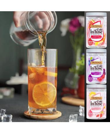 Twinings Cold Infuse Selection 36 Infusers | 3 Flavours | Water Flavouring with Ice Cube Gripper - Buy Online on GoSupps.com