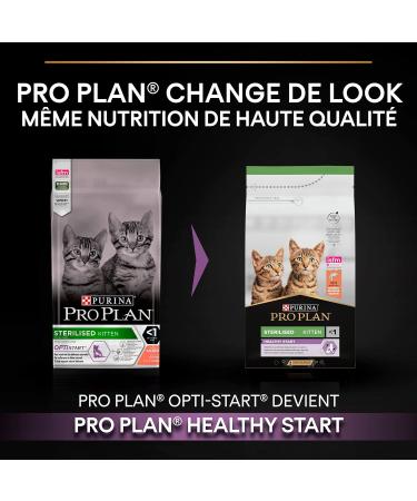 PURINA PRO PLAN | Sterilized Kitten 1 Healthy Start | Rich in Salmon | Dry Food | Kitten | 3kg Bag - Buy Online on GoSupps.com