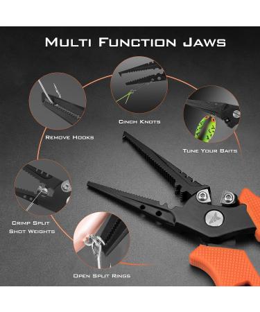 KastKing Cutthroat Fishing Pliers & Braid Scissors Set - Saltwater Resistant Gear for Men - Line Cutter, Hook Remover, Split Ring Plier - Orange - Buy Online on GoSupps.com
