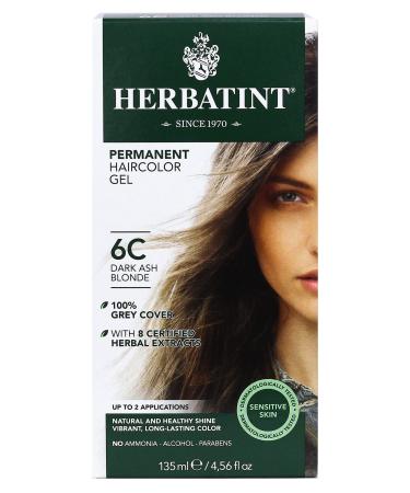 Herbatint Permanent Haircolor Gel 6C Dark Ash Blonde 4.56 fl oz (135 ml)