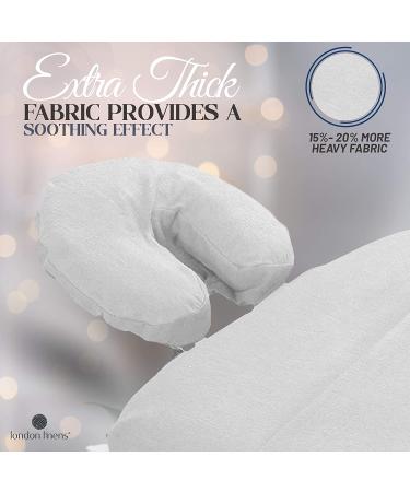 London Linens Pack of 10 Premium Extra Thick 100% Cotton Flannel Massage Table Face Cradle Covers - White (10 pcs) - Buy Online on GoSupps.com