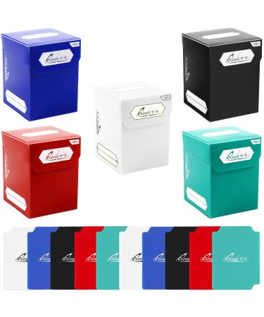 Quiver Time 100+ Deck Blocks with 2 Dividers / Box - Set of 5 Boxes - White, Black, Blue, Red & Green White, Black, Blue, Red & Green 100+