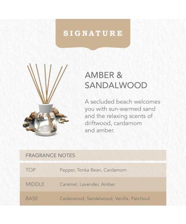 Yankee Candle Signature Reed Diffuser Refill | Amber & Sandalwood | 200ml | Up to 20 weeks of Fragrance | Perfect Gifts for Women Amber & Sandalwood Diffuser Refill - Buy Online on GoSupps.com