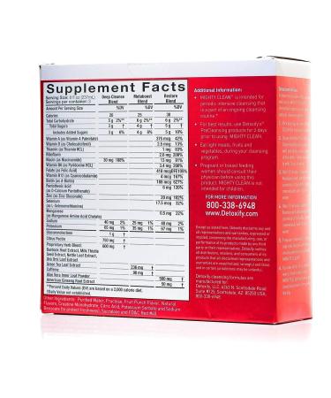 Detoxify Mighty Clean Herbal Cleanse Tropical - 24 oz (3 x 8 oz bottles) - 4 Factor Full Cleansing System - Includes Sticker - Buy Online on GoSupps.com