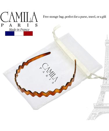 Camila Paris MP313 French Headband for Women - Tortoise Shell - Strong Hold Grip - Lightweight and Flexible - Non-Slip Durable Styling Band - Made in France - Buy Online on GoSupps.com