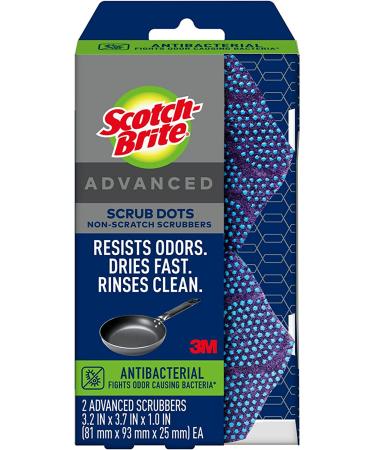 Scotch-Brite Scrub Dots Advanced Non-Scratch Scrubbers - 2 Pack - Buy Online on GoSupps.com