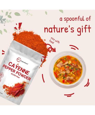 Micro Ingredients Ground Cayenne Pepper Powder Bulk - 2.5 lbs - 40,000 Heat Units - Spicy, Filler Free, Gluten-Free, Garden Wildlife Protection - Non-GMO, Vegan Friendly - Buy Online on GoSupps.com