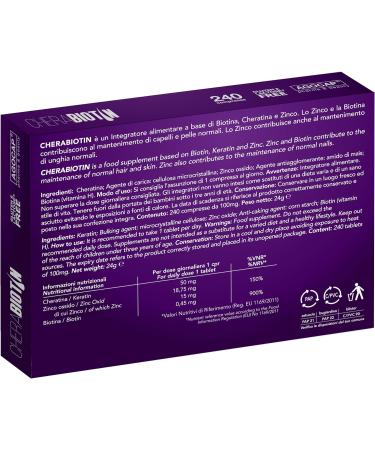 Cherabiotin Biotin Hair Growth â€“ 240 Micro Tablets with Keratin & Zinc for Women | Anti-Hair Loss & Healthy Skin - Buy Online on GoSupps.com