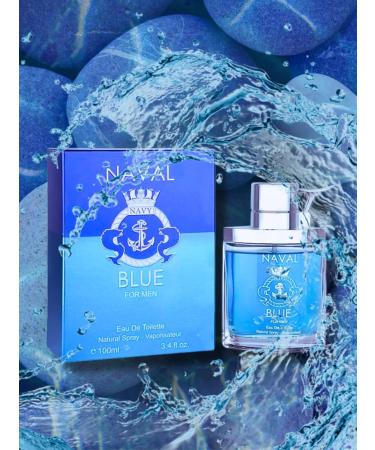 NAVAL BLUE EAU DE TOILETTE EAU DE TOILETTE 3.4 FL. Oz. Woody Floral Musk fragrance for men. - Buy Online on GoSupps.com