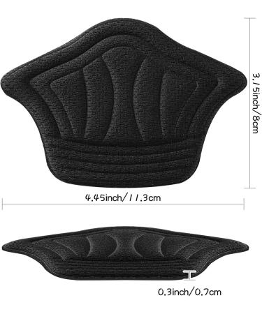 Adhesive Back Heel Cushion Pads for Loose Shoes - 6PCS Black - Buy Online on GoSupps.com