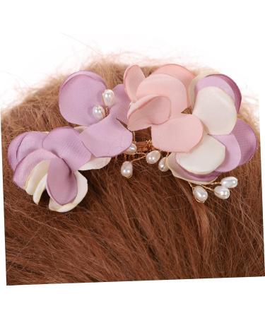 DOITOOL Bridal Headwear Wedding Bridal Hair Comb Wedding Hair Accessories Bridal Headpiece Floral Tiara Bridal Hair Accessories Fabric Pink Bride Wedding Flowers The Flowers - Buy Online on GoSupps.com