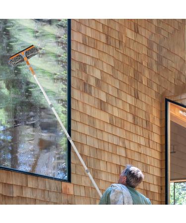 Eazer 89 Squeegee Window Cleaner 2 in 1 Rotatable Tool Kit with Extension Pole - Window Cleaning Equipment for Indoor/Outdoor Windows and Car Glass - Buy Online on GoSupps.com