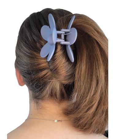 2 Pack Jumbo Flower Claw Hair Clips - Non-Slip Matte Finish - Dark Pink and Teal - Buy Online on GoSupps.com