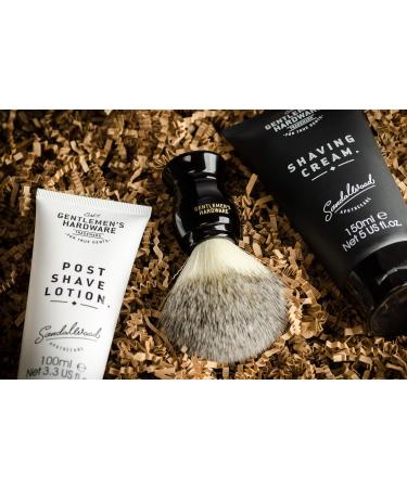 Gentleman's Hardware GEN034 Men's Shaving Brush and Stand - Premium Black Grooming Set for International Shipping - Buy Online on GoSupps.com