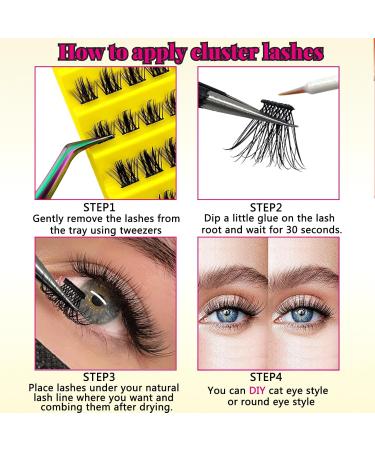 120 Pieces 8-16 mm Mixed Eyelashes Individual Clusters DIY Individual Cluster Lashes Individual Extensions Cluster Eyelashes Individual False Eyelashes for Individual Eyelashes at Home (C-curl 120P (8-16 mm) S07 - Buy Online on GoSupps.com
