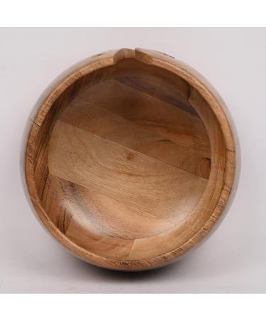 EDHAS Acacia Wood Yarn Bowl Holder | Handmade Yarn Storage Accessory (7 x 7 x 4) - Buy Online on GoSupps.com