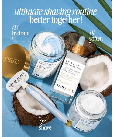 Truly Beauty Coco Cloud Shaving Cream - Whipped Shave Butter for Sensitive Skin 1.3 OZ - Perfect for Legs Bikini and Underarms - Buy Online on GoSupps.com