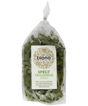 Biona Organic - Spelt Pasta White - Tagliatelle Spinach - 250g (Pack of 6)