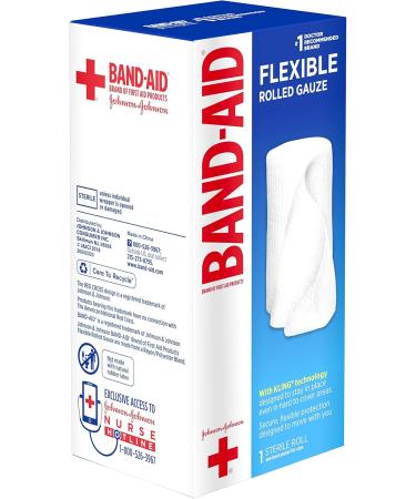 Buy Band-Aid Rolled Gauze - 4 Inches x 2.5 Yards | First Aid Essentials for Quick Healing | Shop Internationally - Buy Online on GoSupps.com